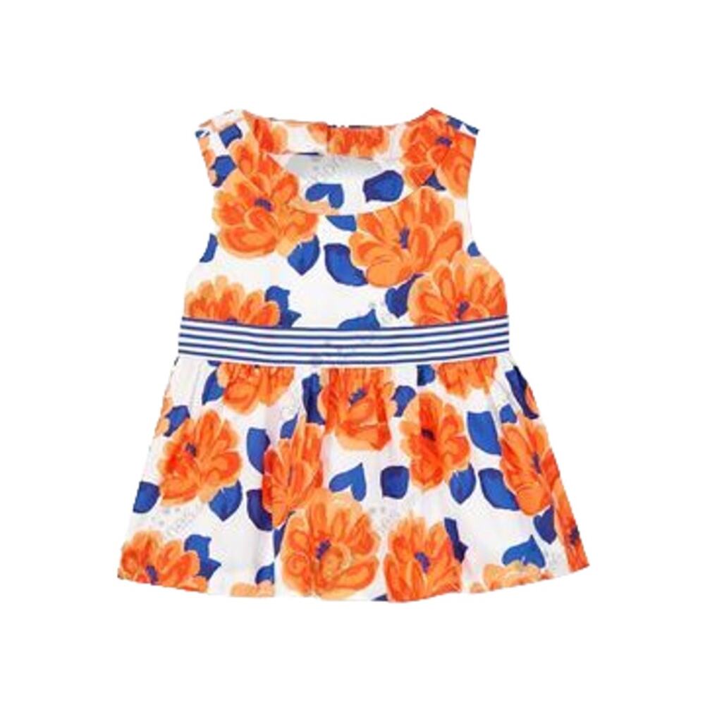 Janie and Jack Girls Top Size 3-6 Months European Traveler Stripe Sash Floral